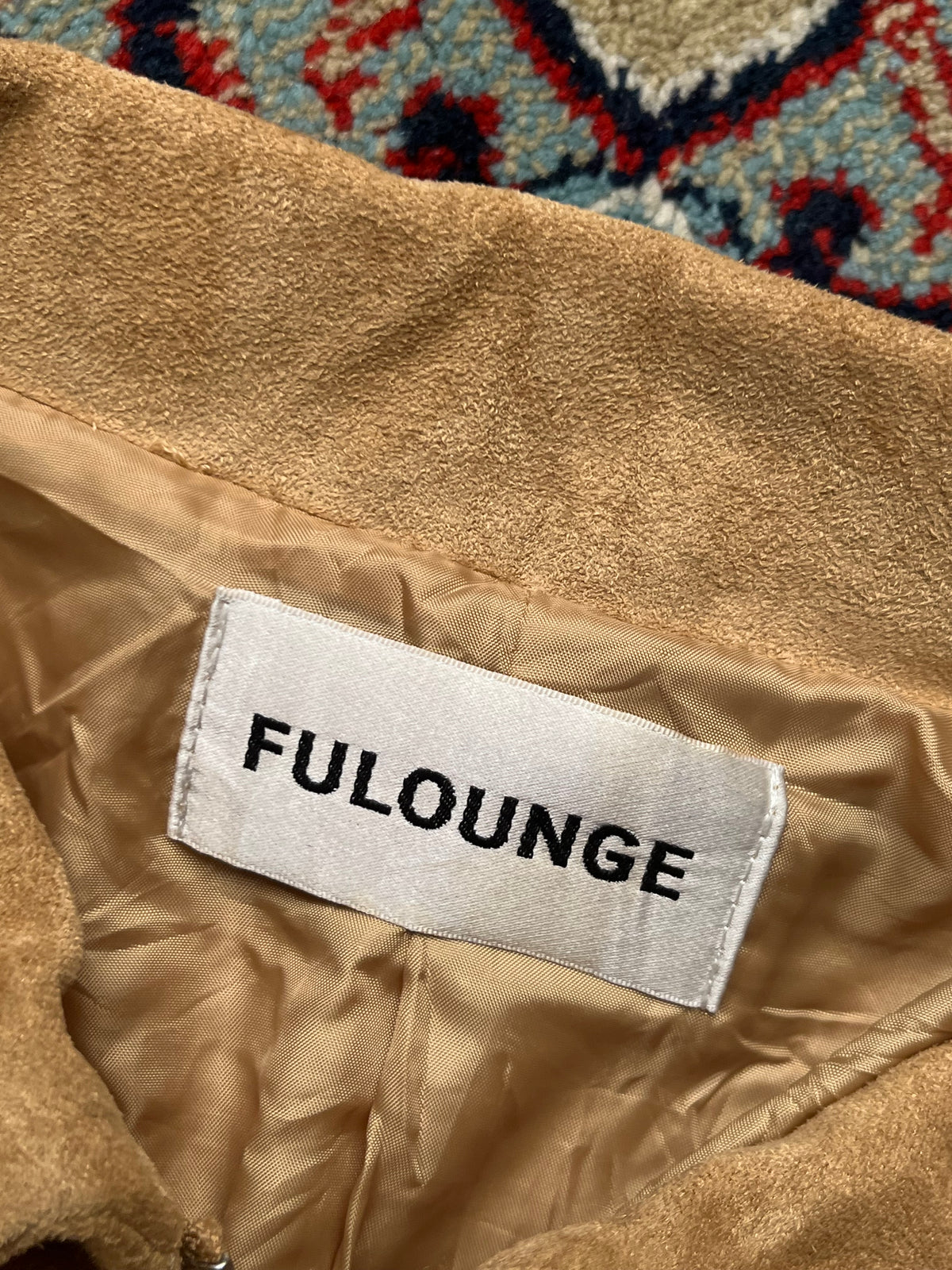 Fulounge Western Faux Suede Fringe Tassel Full Zip Jacket - M