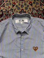 Comme des Garçons Play striped BUTTON DOWN SHIRT - L
