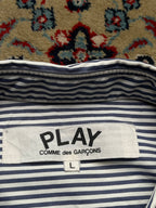 Comme des Garçons Play striped BUTTON DOWN SHIRT - L