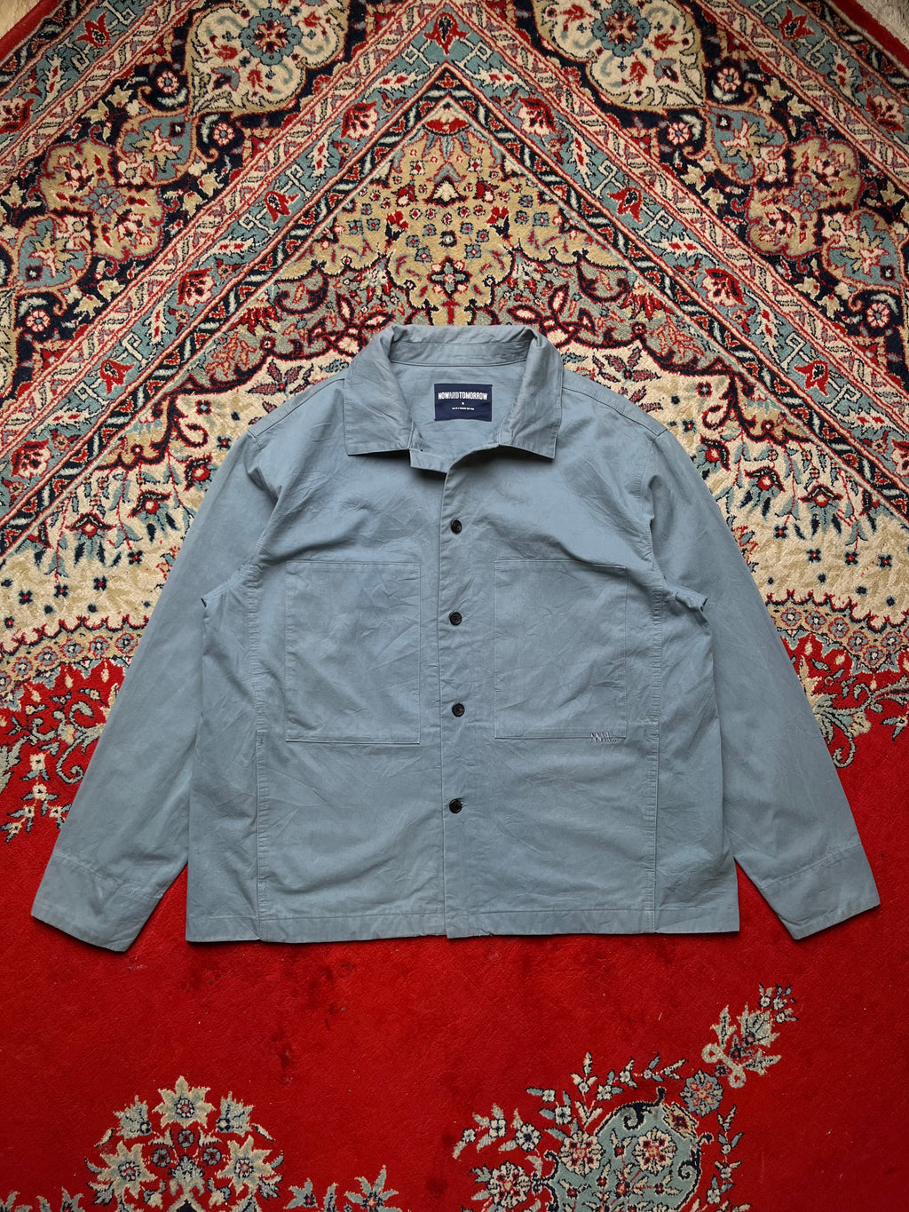 Now and tomorrow Korean Workwear Cotton Overshirt Jacket - L