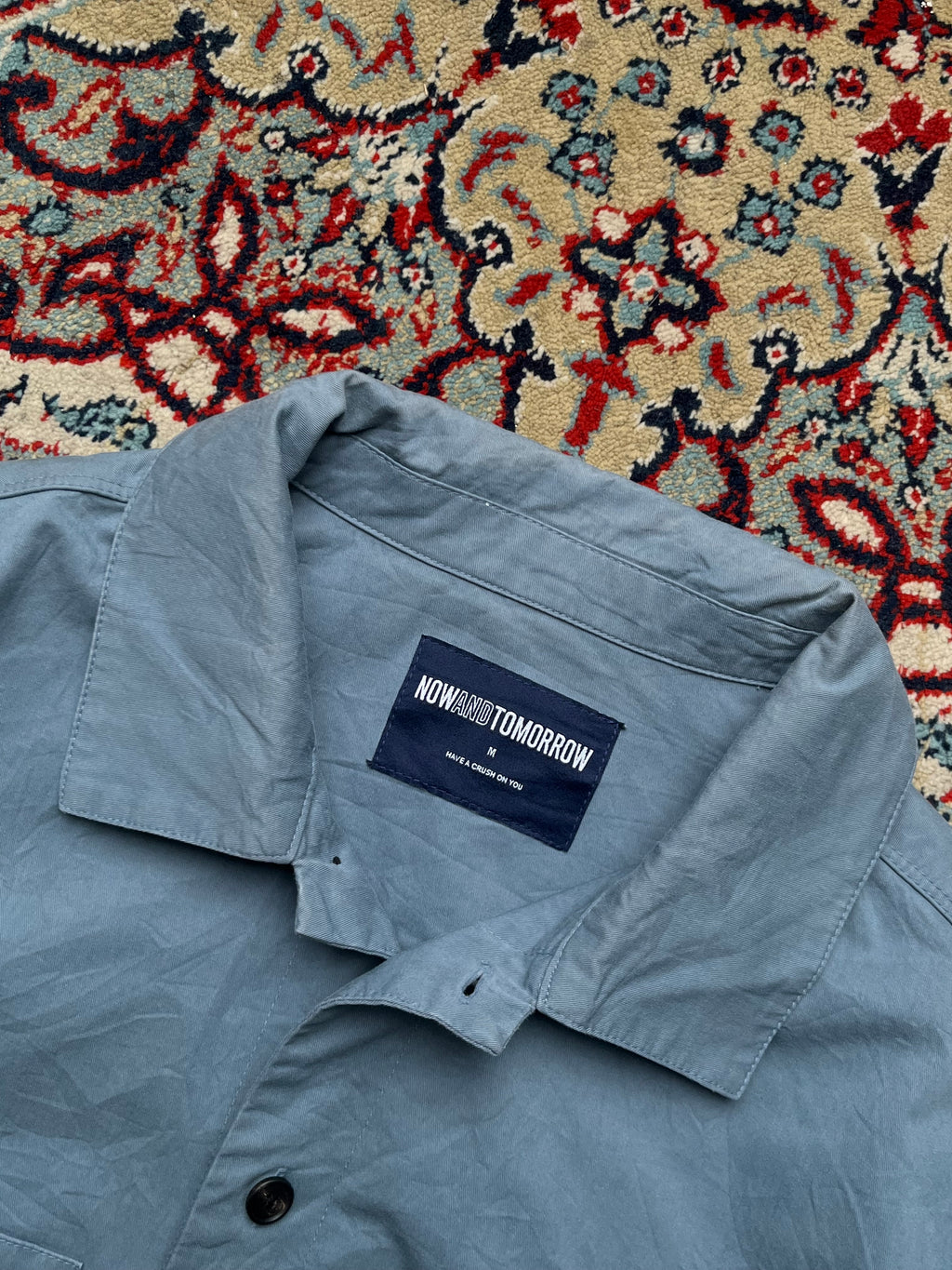 Now and tomorrow Korean Workwear Cotton Overshirt Jacket - L