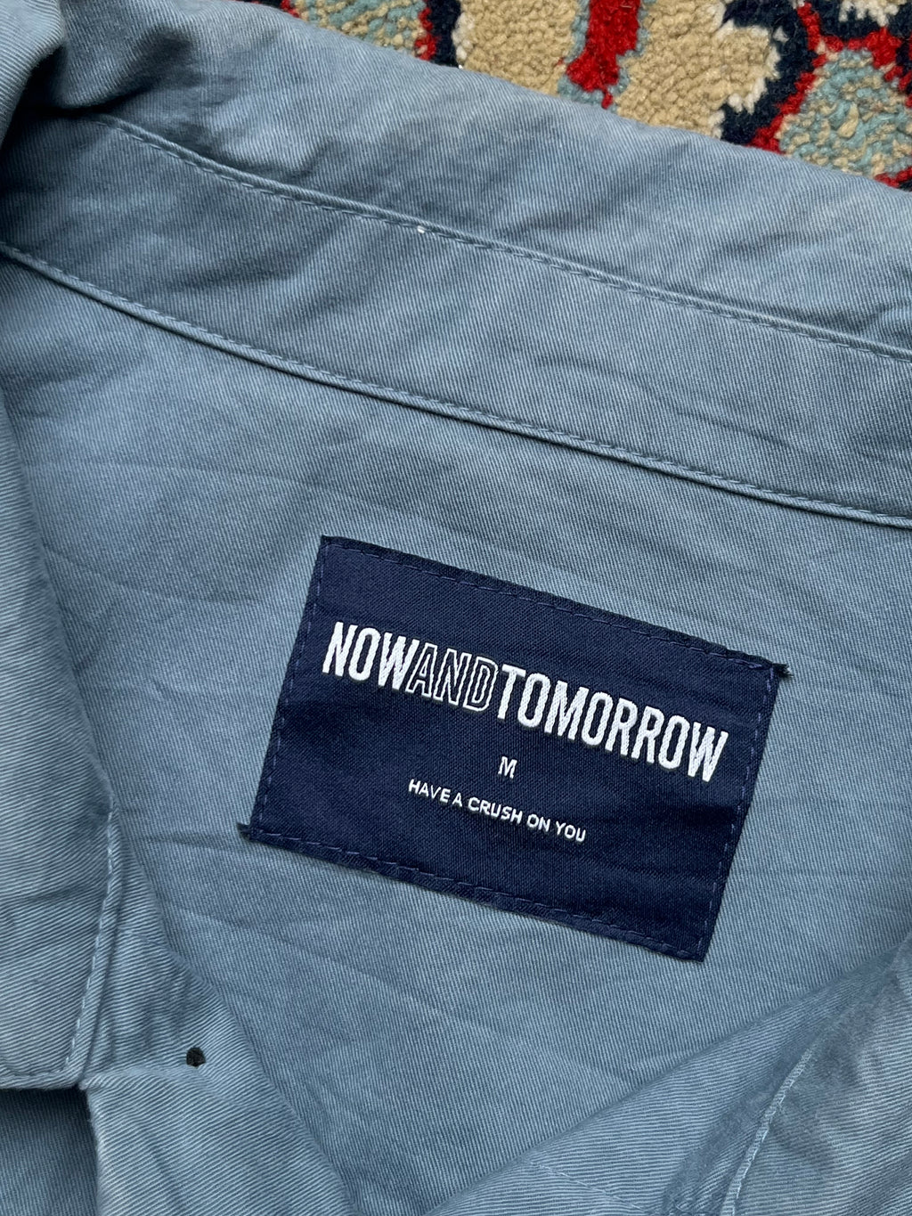 Now and tomorrow Korean Workwear Cotton Overshirt Jacket - L