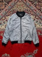 Nike Reversible Double Swoosh Quilted Padded Bomber Jacket - M