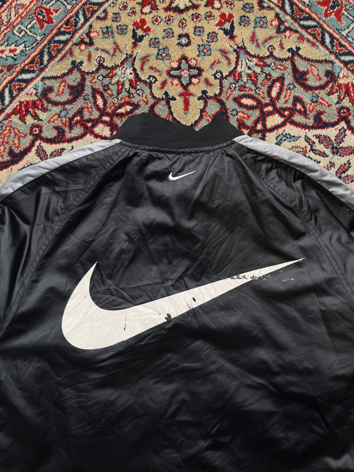 Nike Reversible Double Swoosh Quilted Padded Bomber Jacket - M