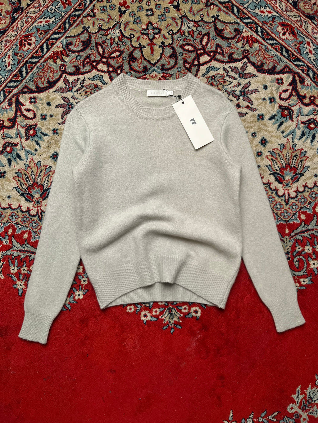 Giordano Light Heather Grey Extra Fine Merino Crewneck Knit Sweater - M