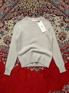 Giordano Light Heather Grey Extra Fine Merino Crewneck Knit Sweater - M