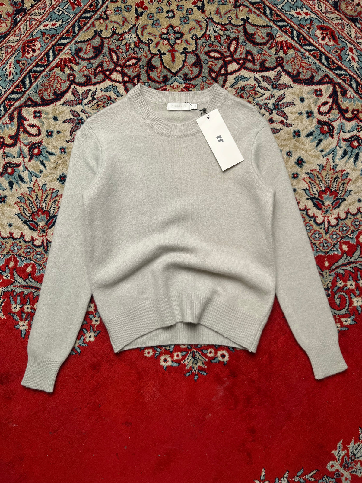 Giordano Light Heather Grey Extra Fine Merino Crewneck Knit Sweater - M