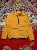 Uniqlo Mustard Yellow Quarter Zip Fleece Sweater - M