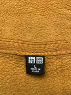 Uniqlo Mustard Yellow Quarter Zip Fleece Sweater - M