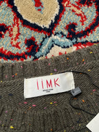 iiMK Michel Klein Paris Womens Olive Brown Knit Crewneck Sweater - M