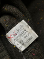 iiMK Michel Klein Paris Womens Olive Brown Knit Crewneck Sweater - M