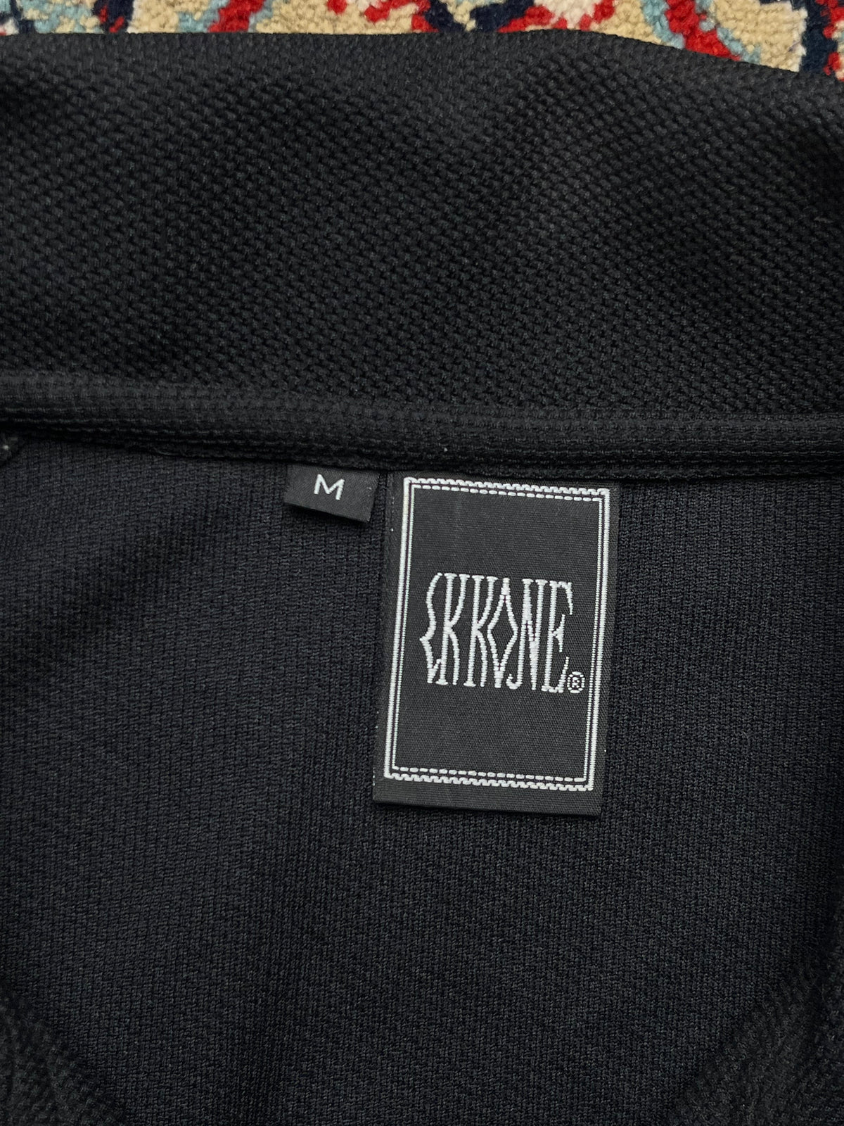 KKONE Black White Quarter Zip Textured Track Sweatshirt - M
