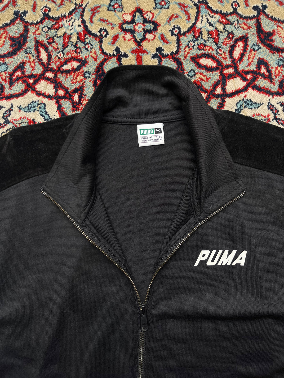 Puma Black T7 Big Back Spellout Track Jacket - L