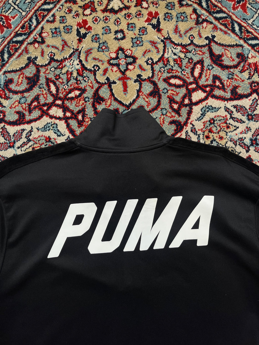 Puma Black T7 Big Back Spellout Track Jacket - L