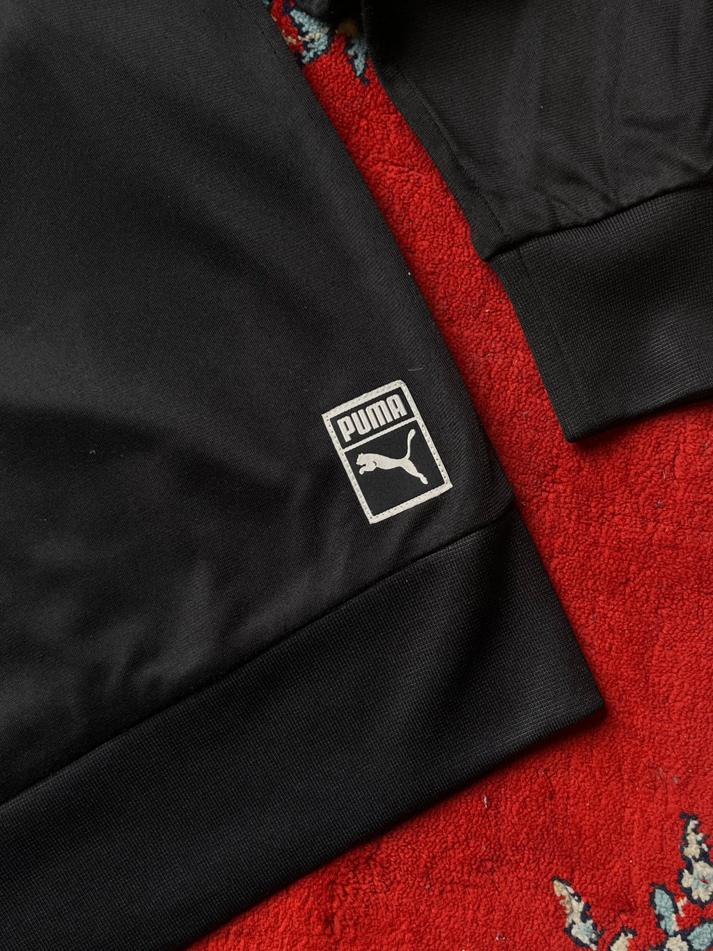 Puma Black T7 Big Back Spellout Track Jacket - L