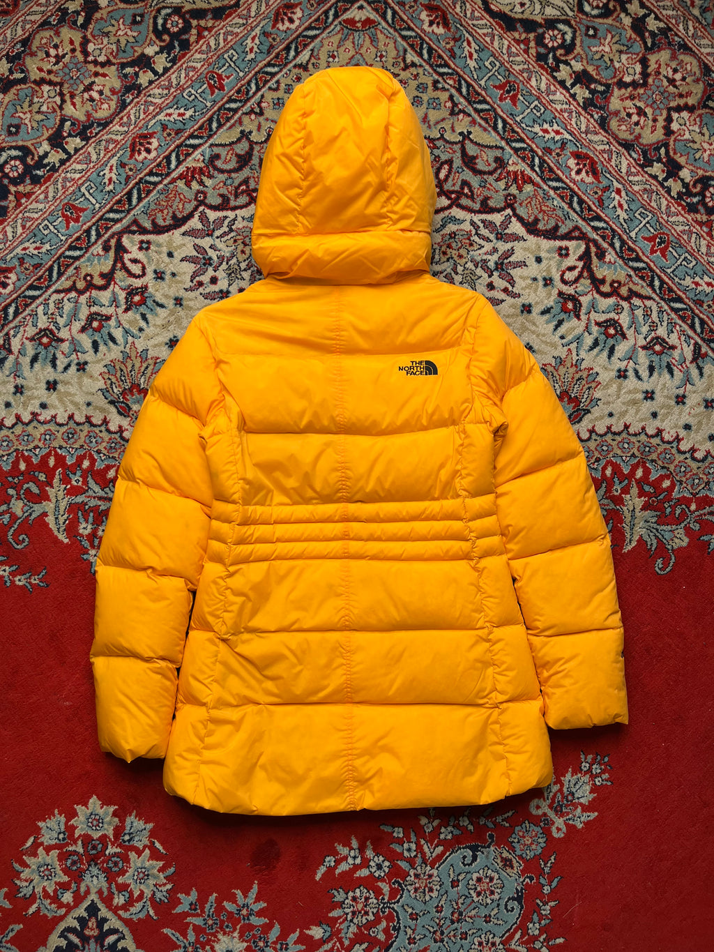 The North Face Yellow 700 Fill Down Hooded Puffer Women Jacket - M