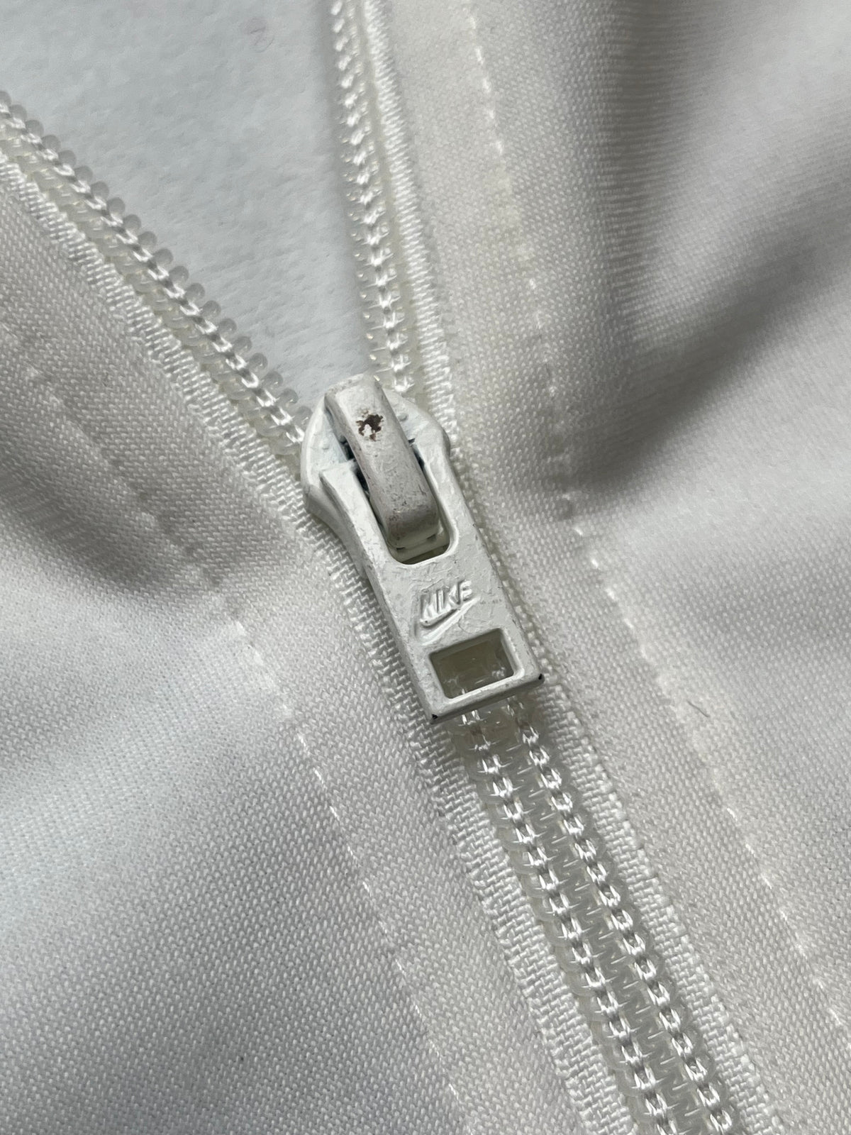 Nike Womens White Rainbow Striped Ribbed Collar Track Jacket - XL