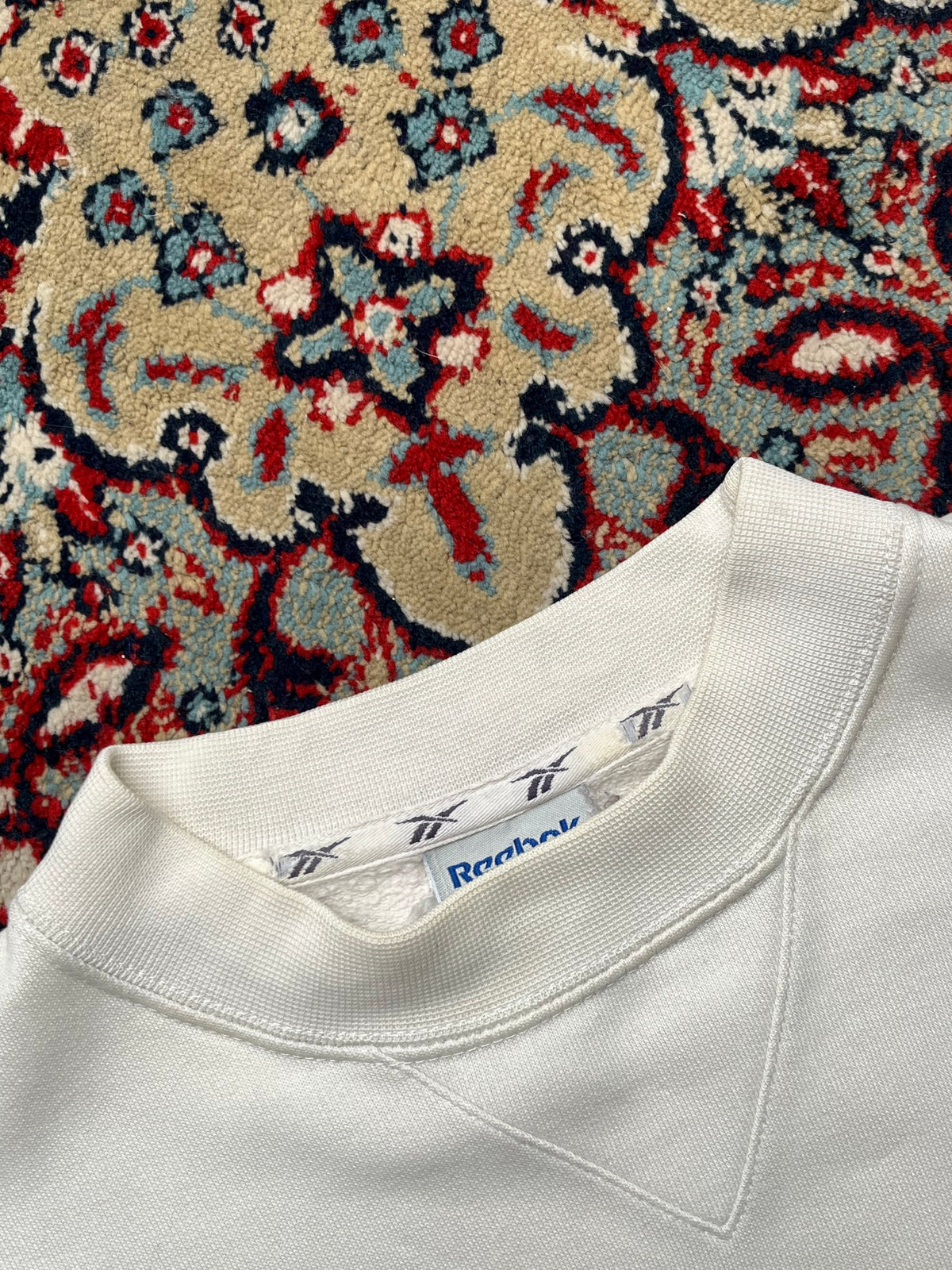 Reebok White Fleece Crewneck Sweatshirt - S