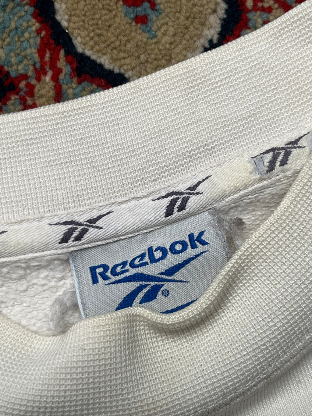 Reebok White Fleece Crewneck Sweatshirt - S