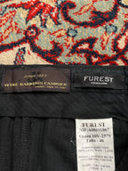 Furest Coleccion Wool Super 120’s Italian Made Charcoal Pleated Luxury DRESS PANTS - 34