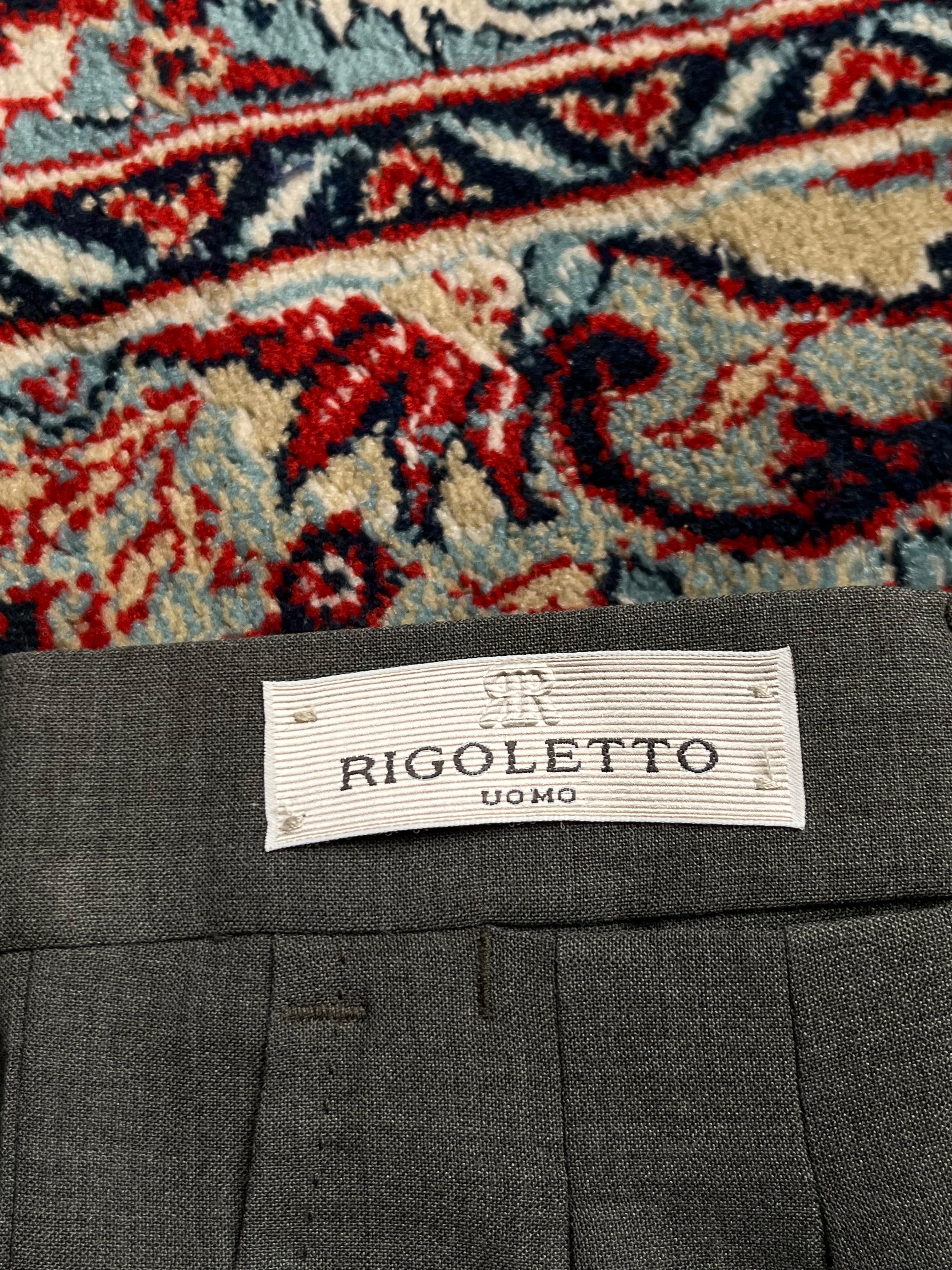 Vintage El Corte Inglés Rigoletto Uomo Gray Pleated Dress PANTS - 32