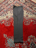 YSL Yves Saint Laurent Charcoal Gray Pleated Front Cuffed Luxury Dress PANTS - 32