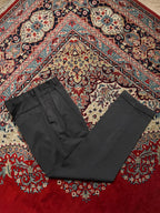 YSL Yves Saint Laurent Charcoal Gray Pleated Front Cuffed Luxury Dress PANTS - 32
