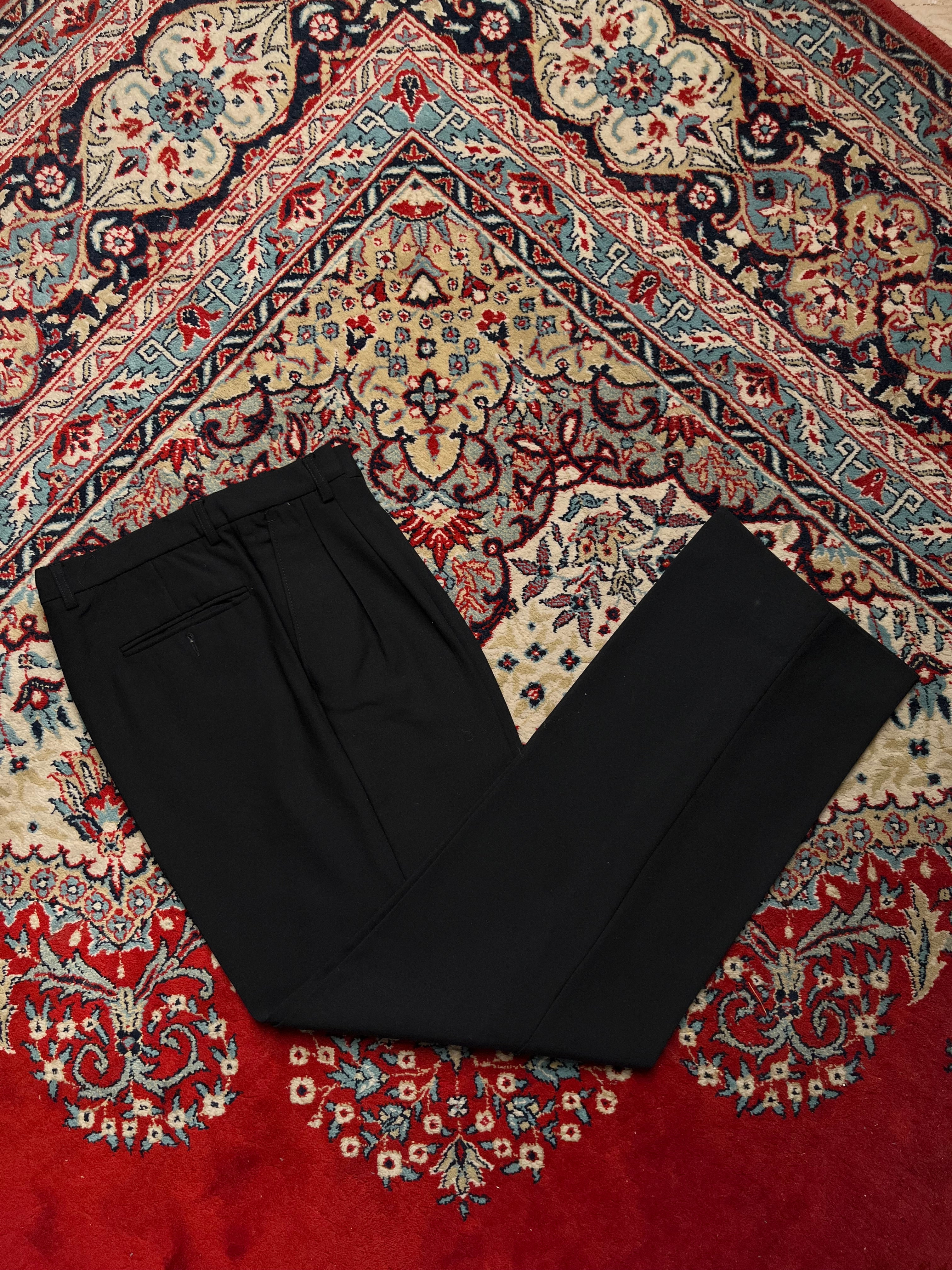Black Pleated Front Casual DRESS PANTS - 30