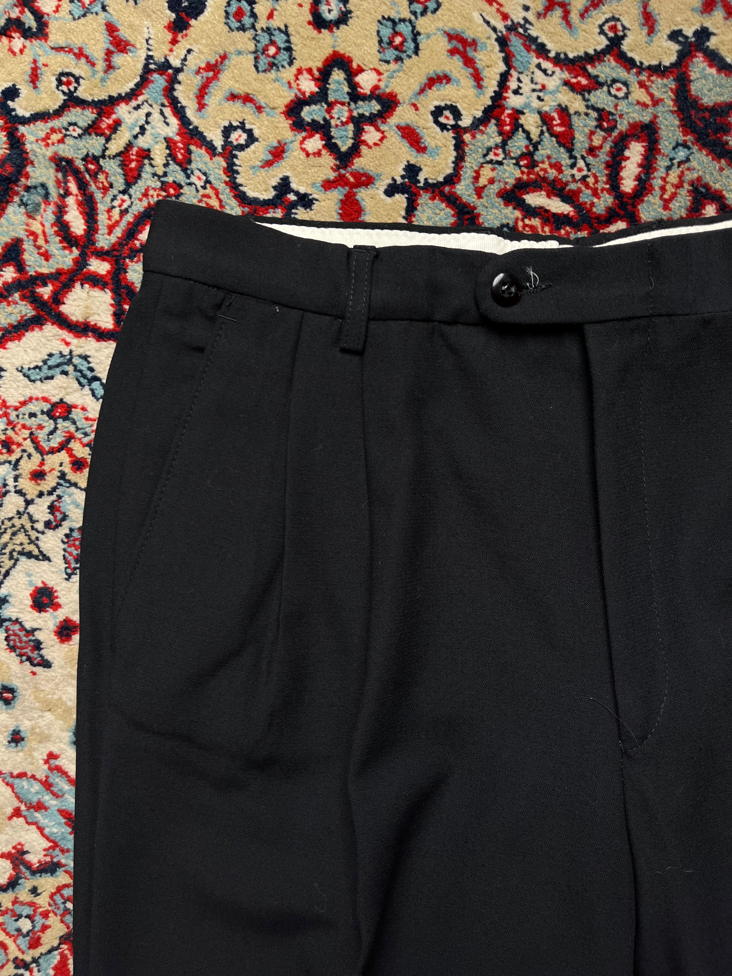 Black Pleated Front Casual DRESS PANTS - 30