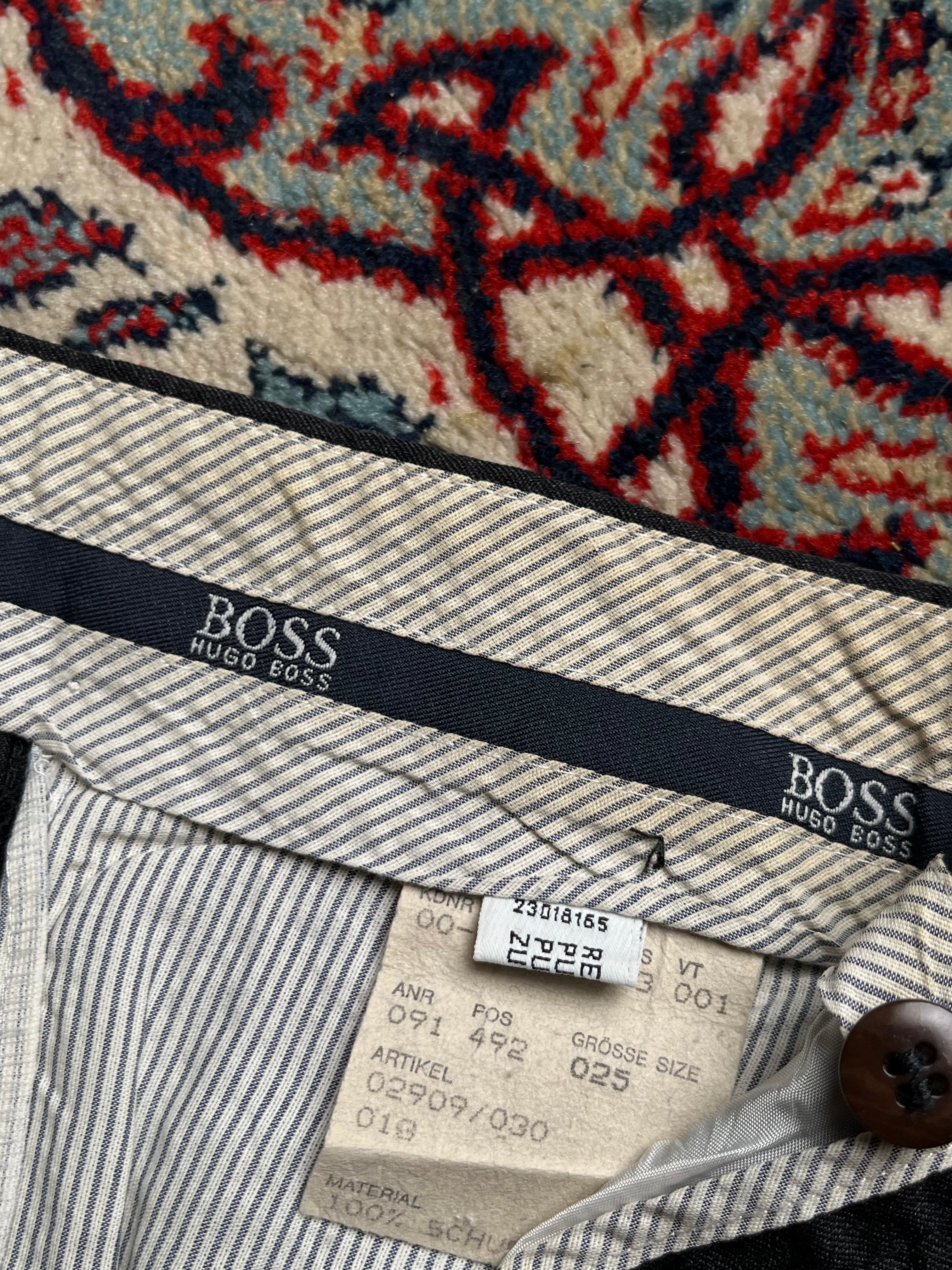 Hugo Boss Charcoal Gray Pleated Cuffed Dress PANTS - 34