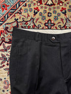Hugo Boss Charcoal Gray Pleated Cuffed Dress PANTS - 34