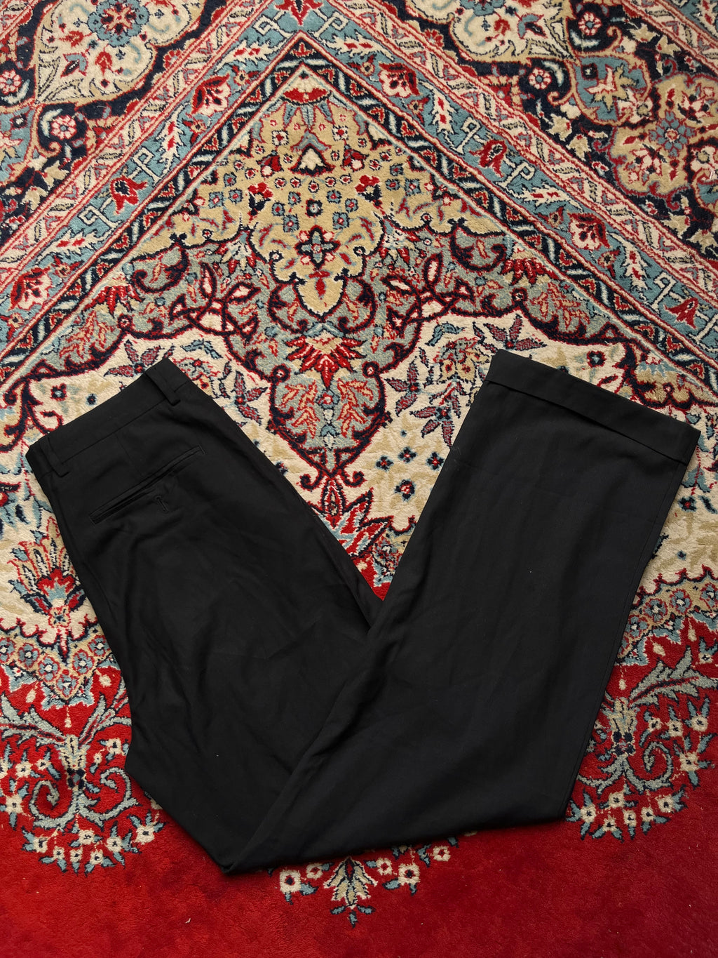 Covington Black Pleated Front Poly Blend Dress PANTS - 30