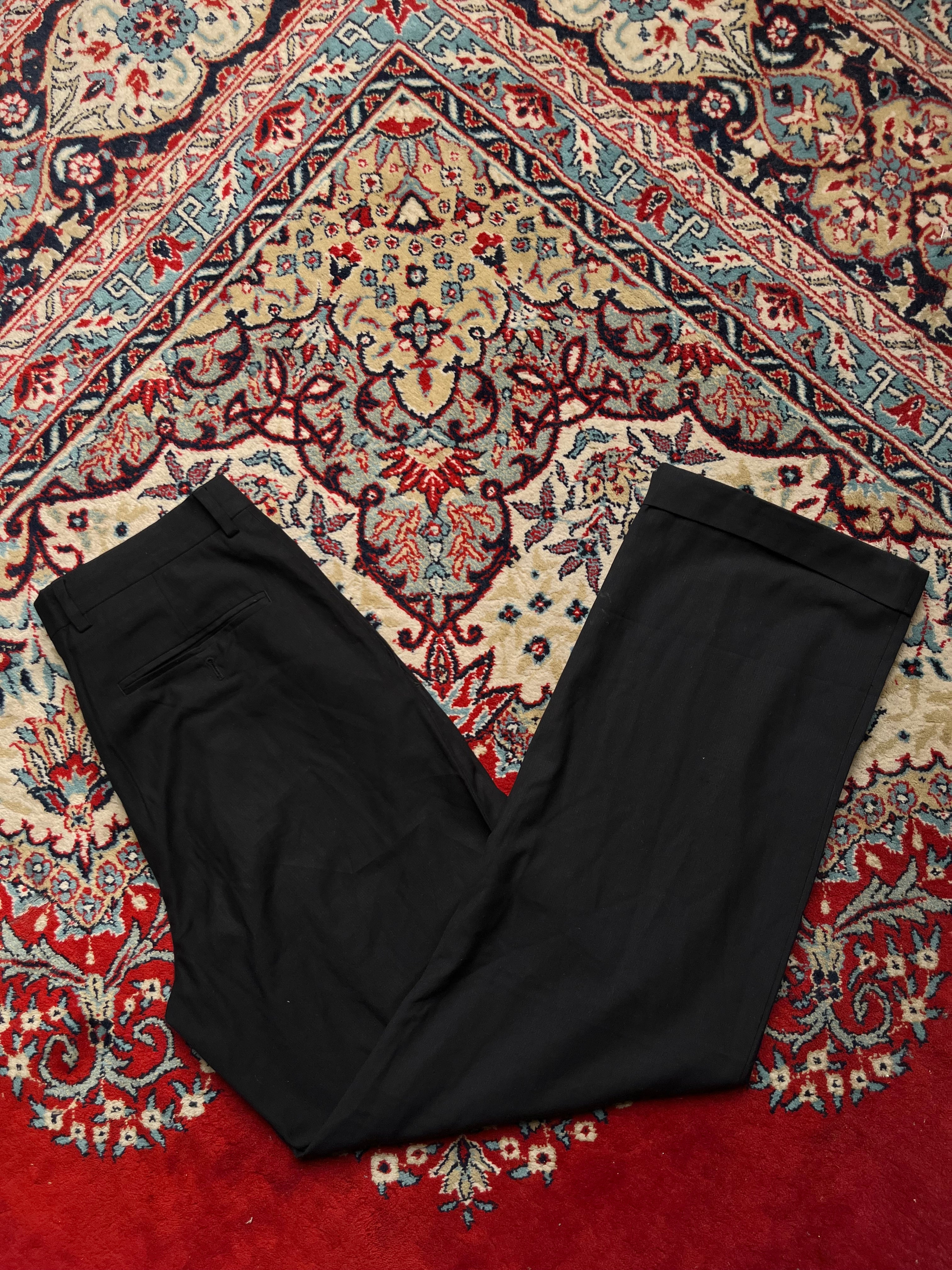 Covington Black Pleated Front Poly Blend Dress PANTS - 30