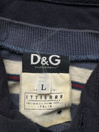 Vintage D&G Dolce & Gabbana Ittierre Layered NAVY BLUE Polo TEE - M