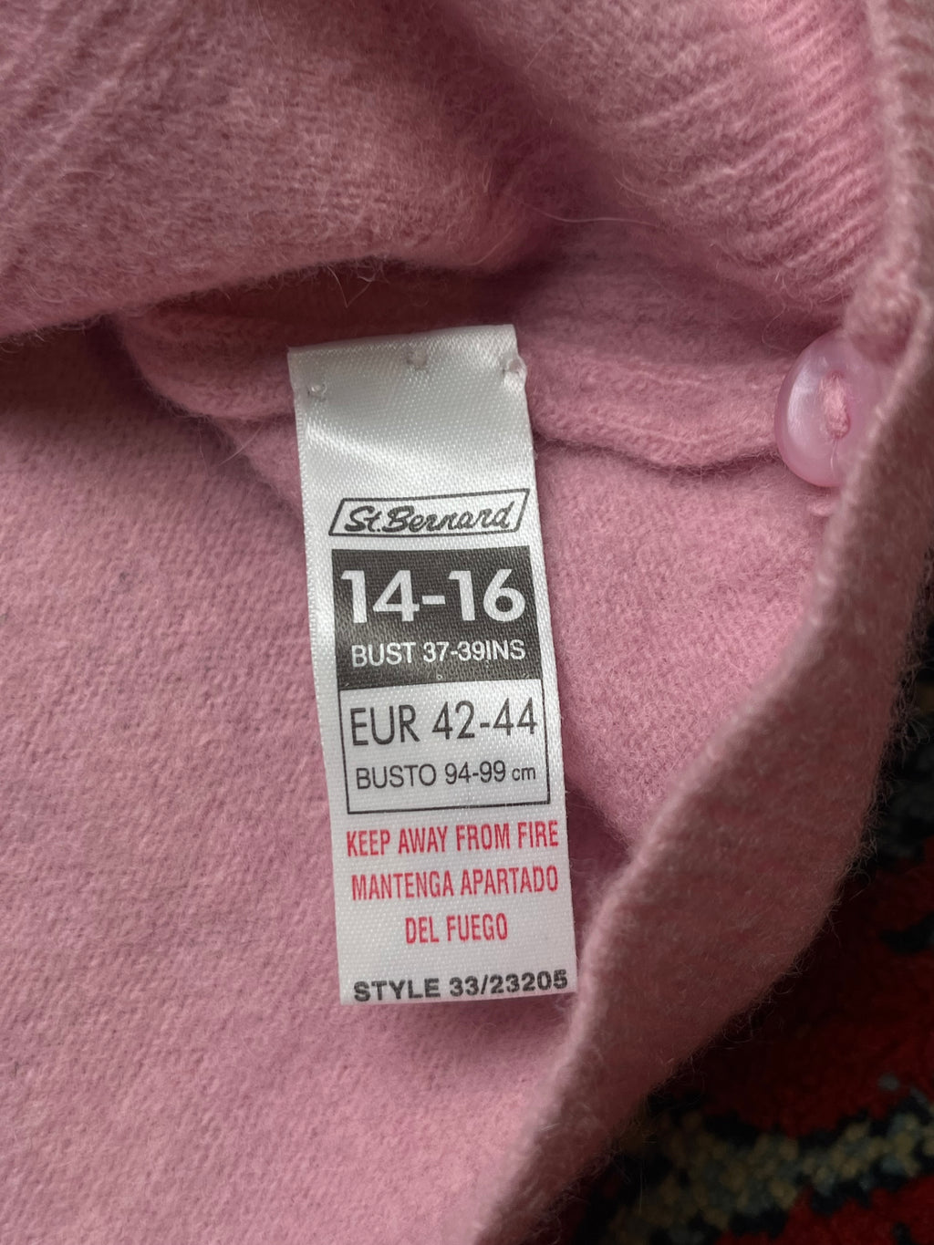 Vintage St. Bernard Angora Mix Pink Knit Sweater - M