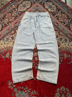 Vintage Baggy Carpenter Light Wash Distressed Workwear JEANS - 28