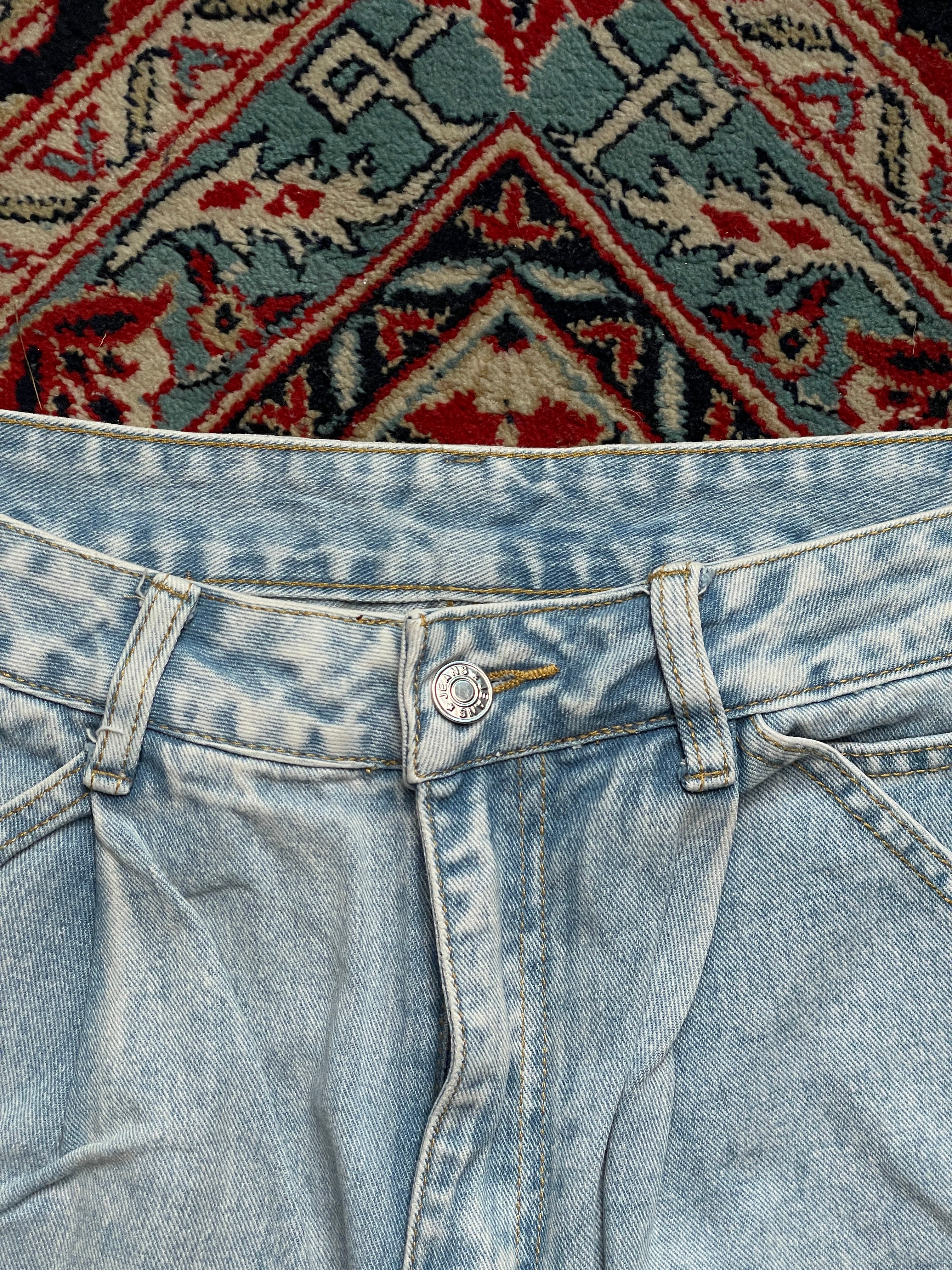 Vintage Baggy Carpenter Light Wash Distressed Workwear JEANS - 28