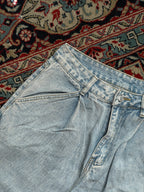 Vintage Baggy Carpenter Light Wash Distressed Workwear JEANS - 28