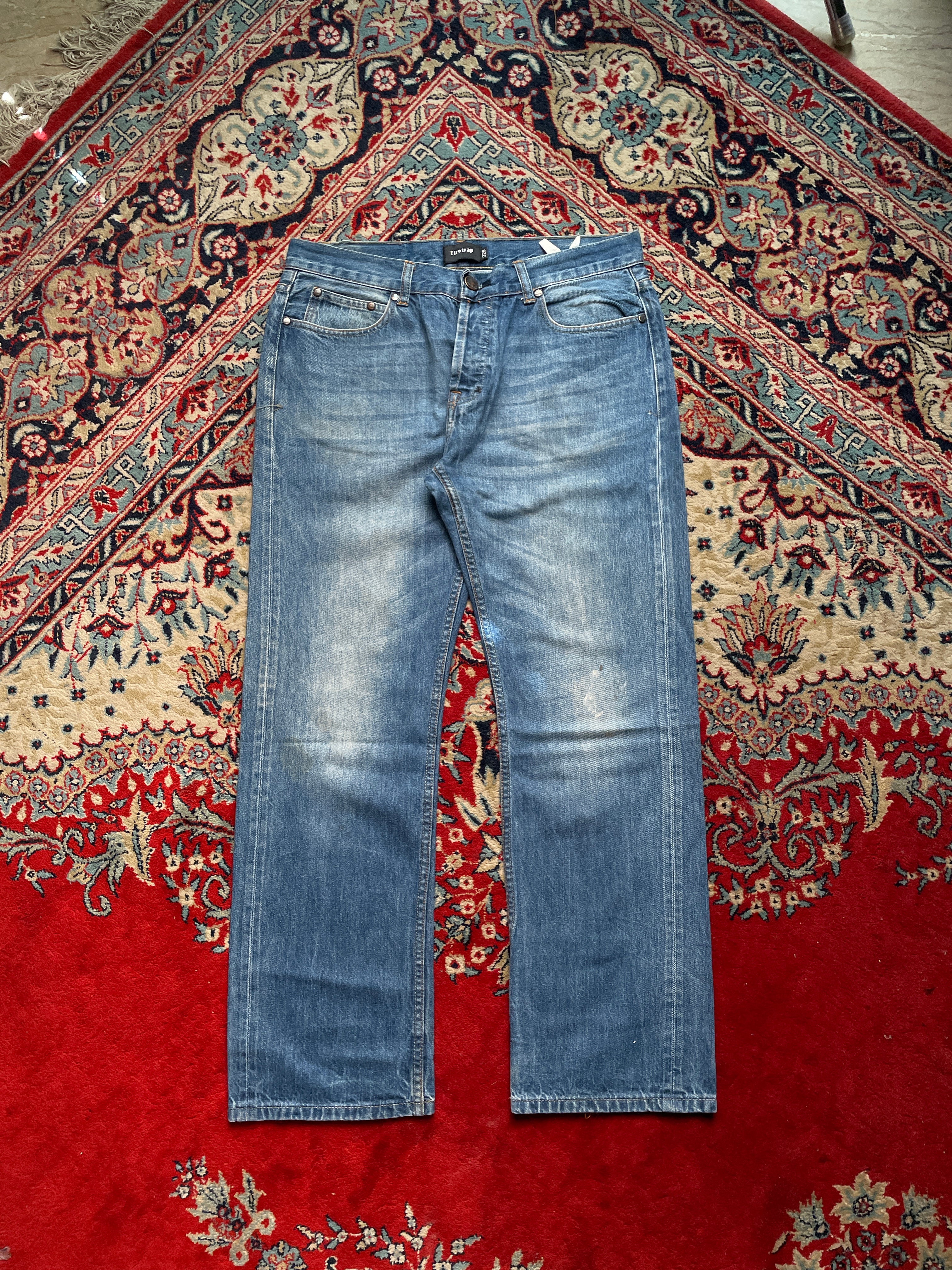FIRETRAP Blue Medium Wash RELAXED Fit JEANS - 32