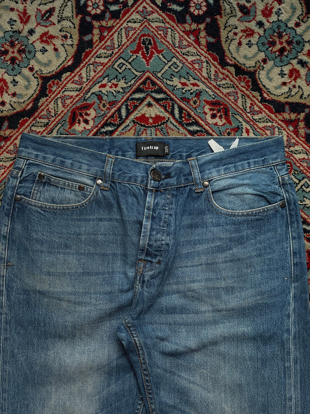 FIRETRAP Blue Medium Wash RELAXED Fit JEANS - 32