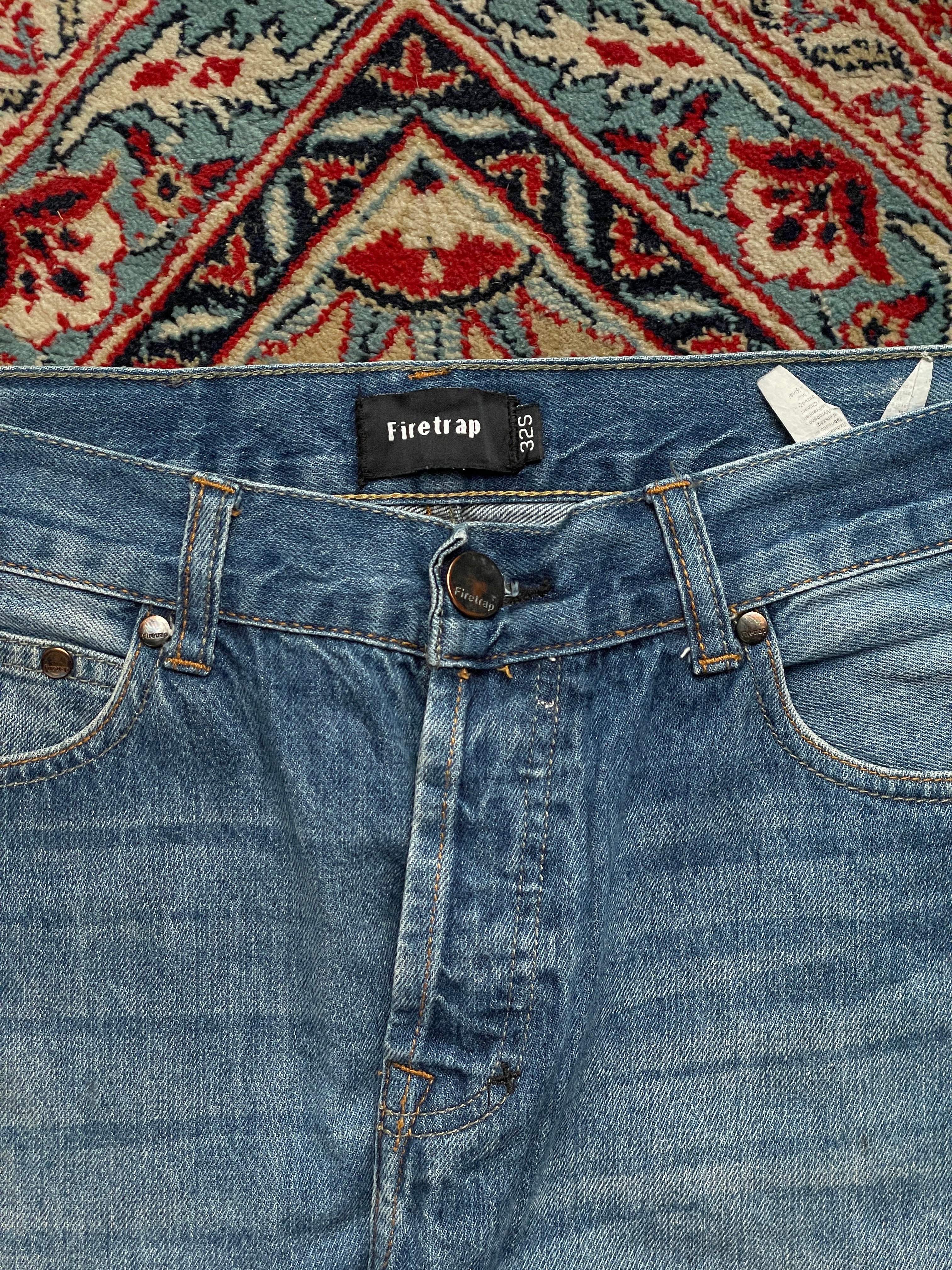 FIRETRAP Blue Medium Wash RELAXED Fit JEANS - 32