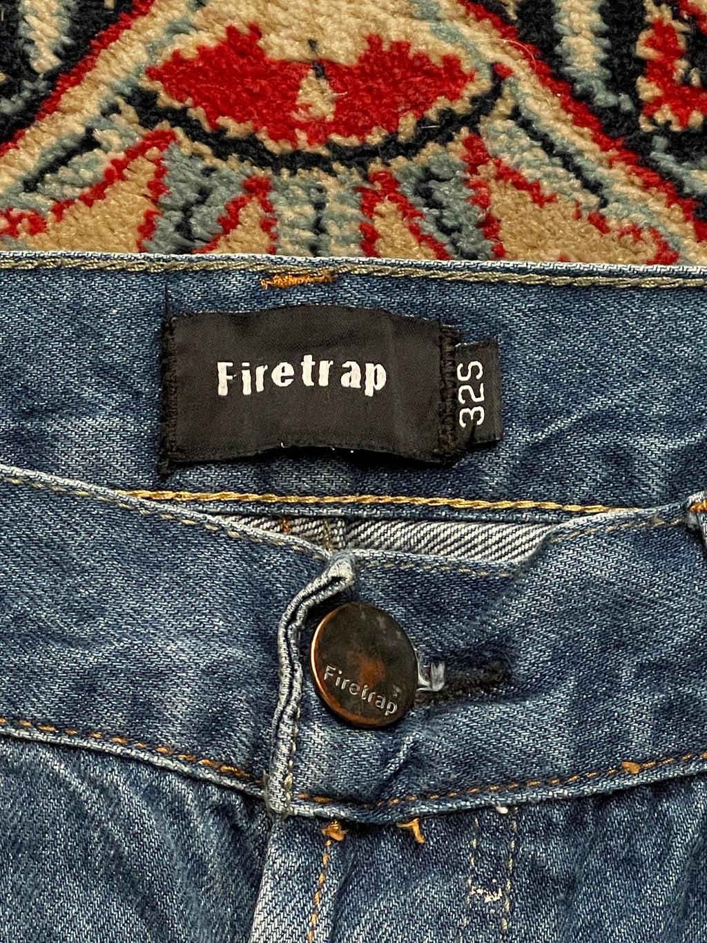 FIRETRAP Blue Medium Wash RELAXED Fit JEANS - 32
