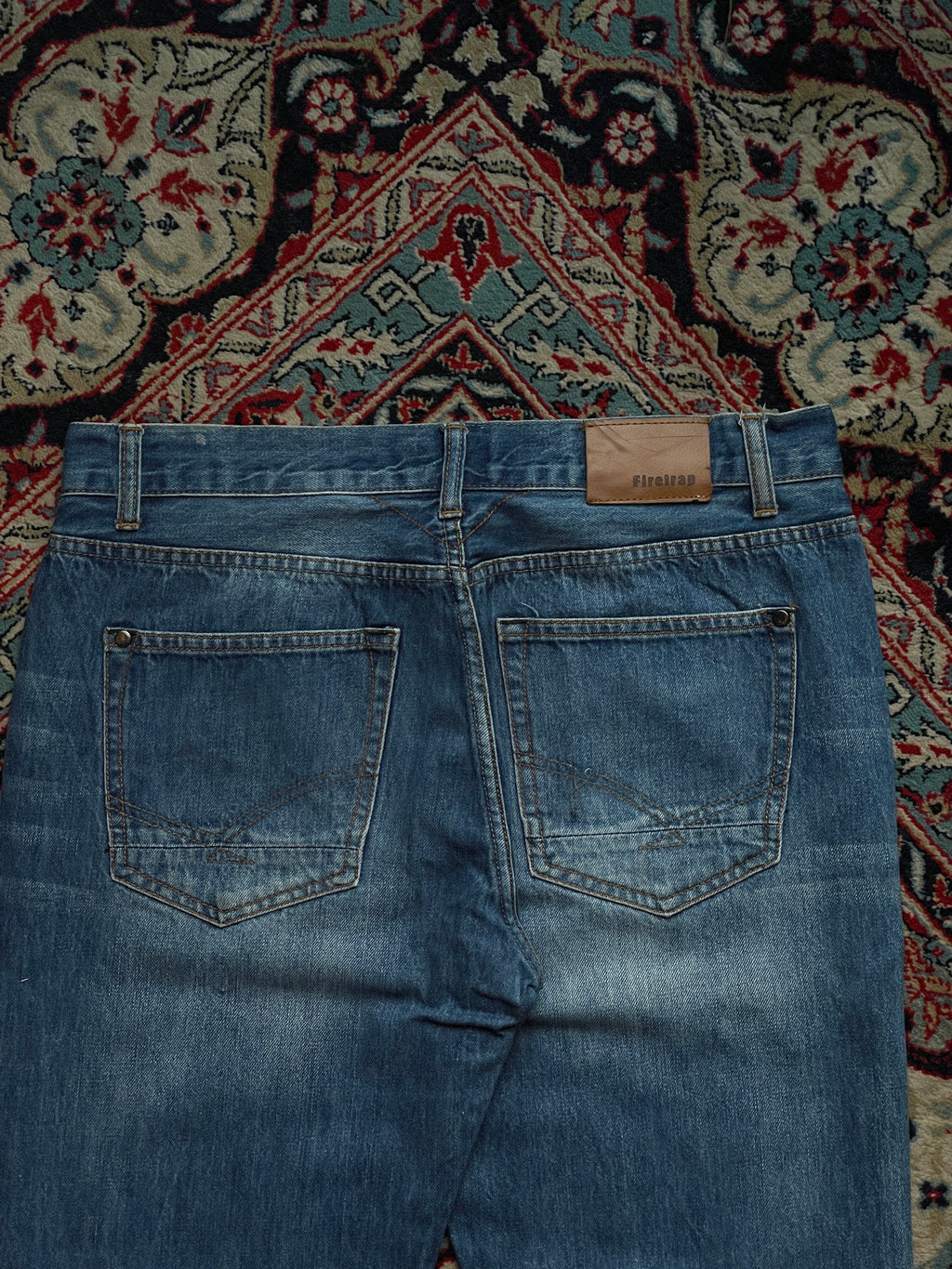 FIRETRAP Blue Medium Wash RELAXED Fit JEANS - 32