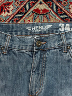 Hero by John Medoox Medium Wash Fade Straight FIT JEANS - 32