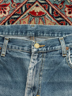 Vintage Lee Riders Light Wash Distressed Straight FIT Denim JEANS - 34