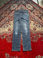WRANGLER WAHED BLUE Straight FIT Denim JEANS - 28