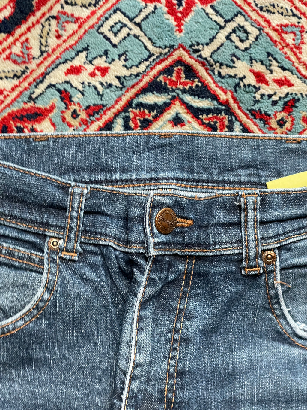 WRANGLER WAHED BLUE Straight FIT Denim JEANS - 28