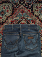 WRANGLER WAHED BLUE Straight FIT Denim JEANS - 28