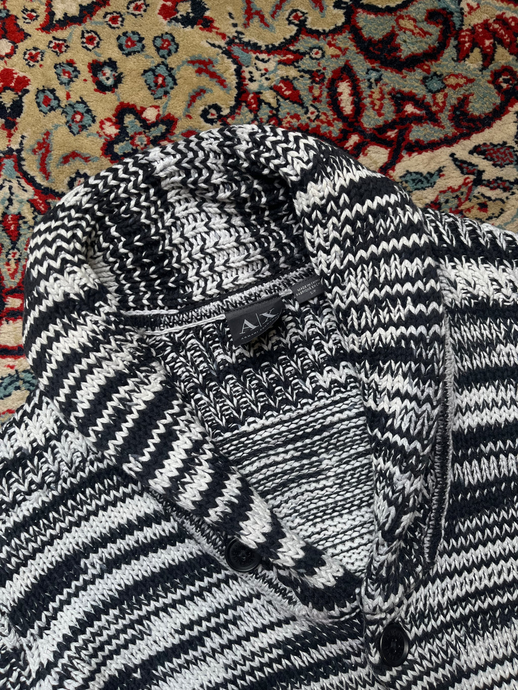 Armani Exchange Chunky Marled Knit Cardigan - M