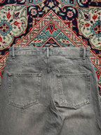PULL&BEAR HIGH WAIST GREY WASH DENIM JEANS - 28